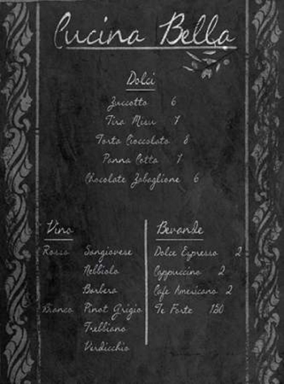Italian Menu with Border II Poster Print by Sundance Studio - Item # VARPDX8377F